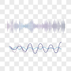 科技感渐变光波声波韵律元素高清图片
