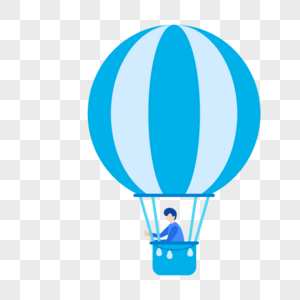 热气球图标免抠矢量插画素材图片