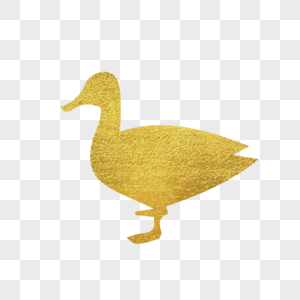 金色鸭子剪纸图片