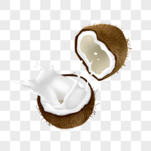 刨开的椰子食物解刨高清图片