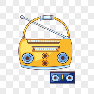 黄色复古收音机图片