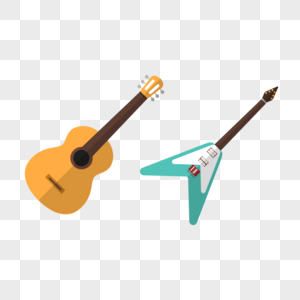 乐器吉他电音吉他图标免抠矢量插画素材高清图片