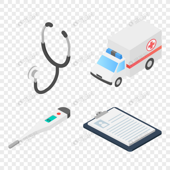 医疗用品救护车图标免抠矢量插画素材图片