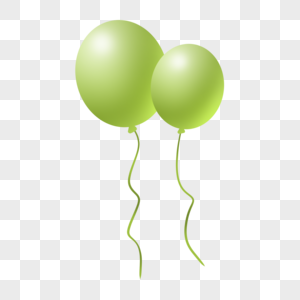 绿色气球绿色漂浮装饰高清图片