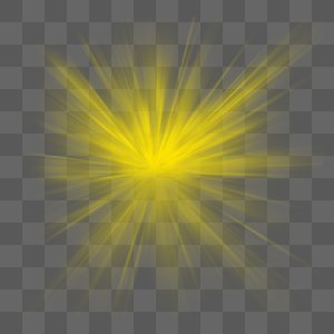 黄色放射光源渐变效果元素图片