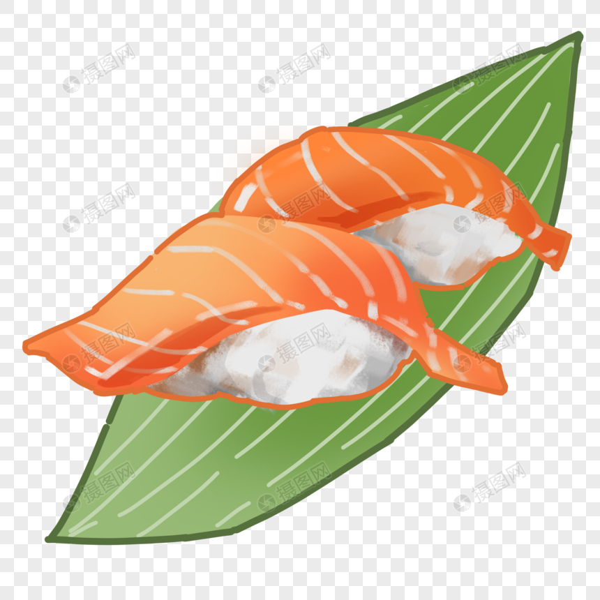 美味的三位鱼寿司图片