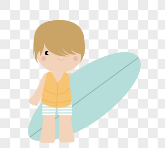 冲浪的小男孩图片