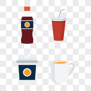咖啡饮料可乐矢量图标图片