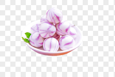 紫薯水晶汤圆图片