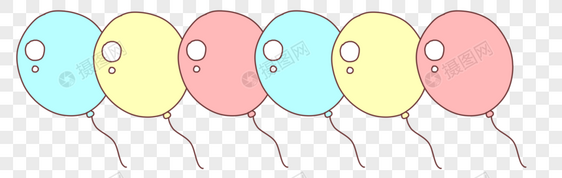 彩色的气球花边图片