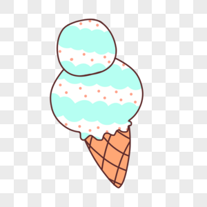 蓝色斑点冰淇淋图片