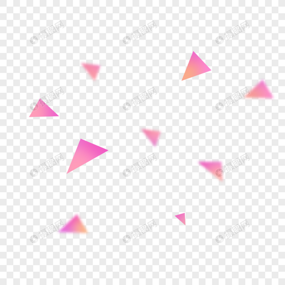 粉色渐变色几何三角形图片
