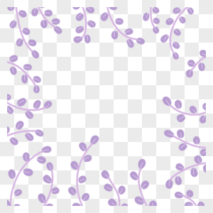 紫色圆叶植物边框图片