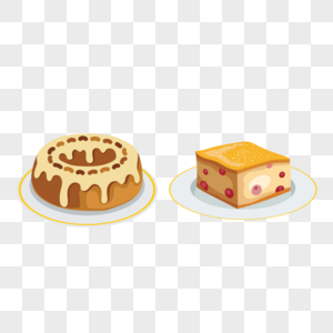 蛋糕和面包矢量元素图片