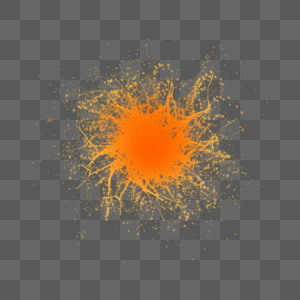 橙色能量球光效图片