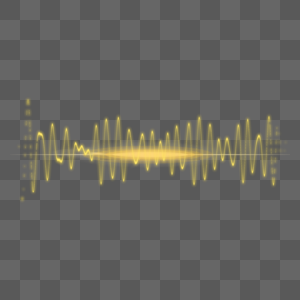 黄色波浪音频波浪光效图片