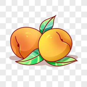 卡通水果桃子图片