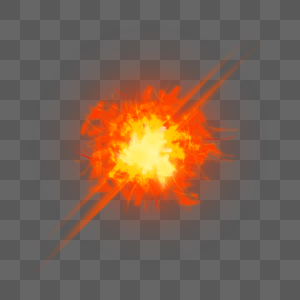 橙色核爆光效图片