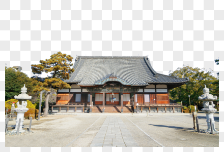 日本日式寺庙庭院图片