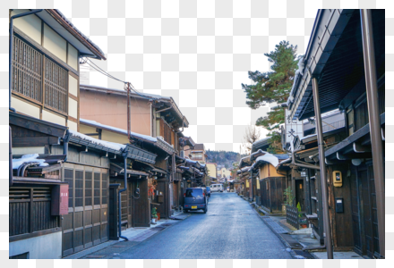 日式传统民居木屋高清图片