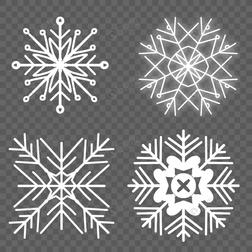 各种雪花形状