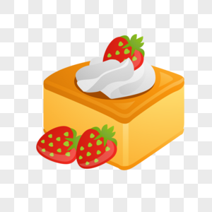 草莓奶油蛋糕布丁图片