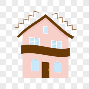 粉色房屋图片