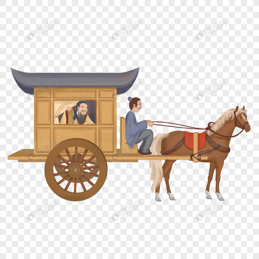 马车古代交通高清图片素材