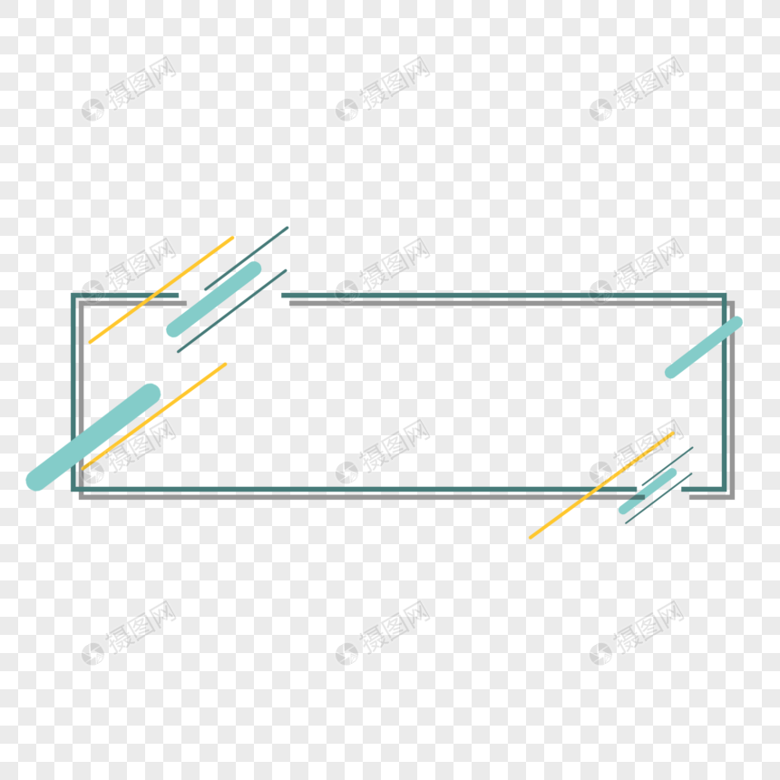 线条几何图案电商标签框边框图片