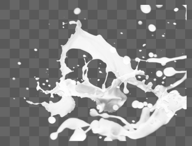 飞溅的牛奶喷溅牛奶元素高清图片