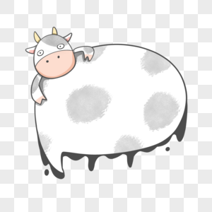 卡通动物奶牛边框图片