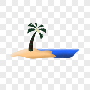 海滩椰子树组合图片
