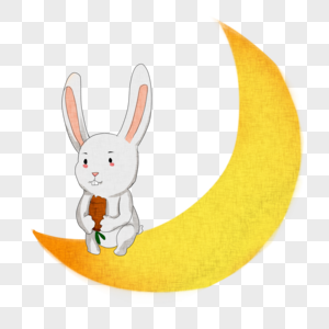玉兔和月亮图片