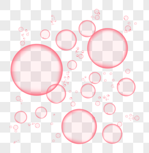 粉红泡泡效果元素图片