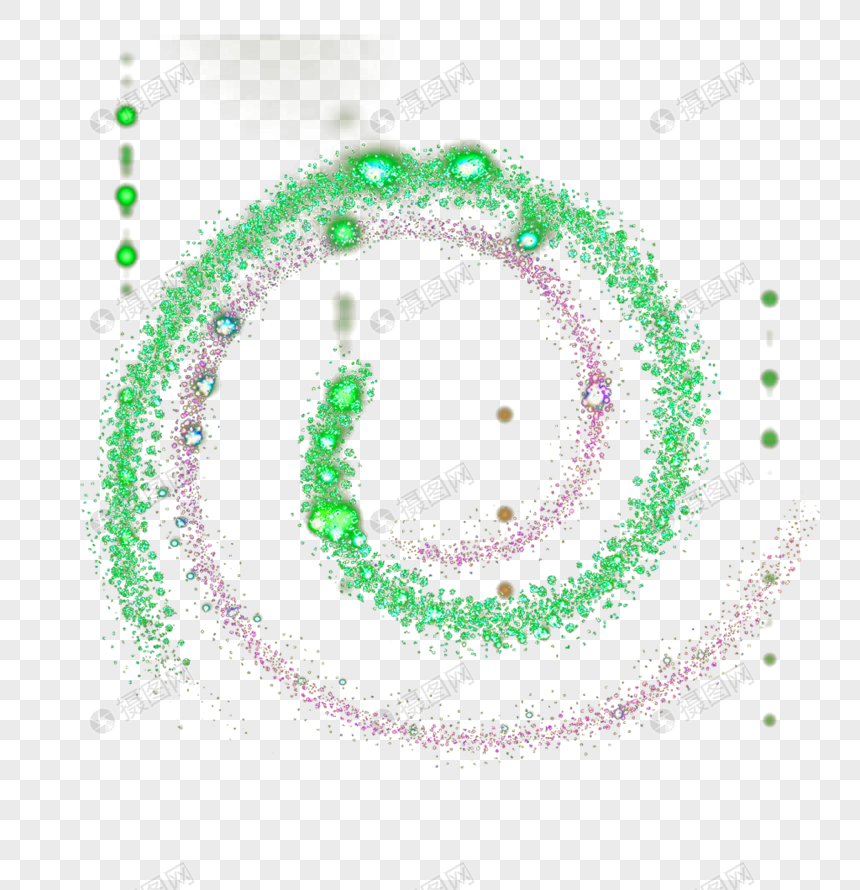 绿色旋转粉末光效效果图片