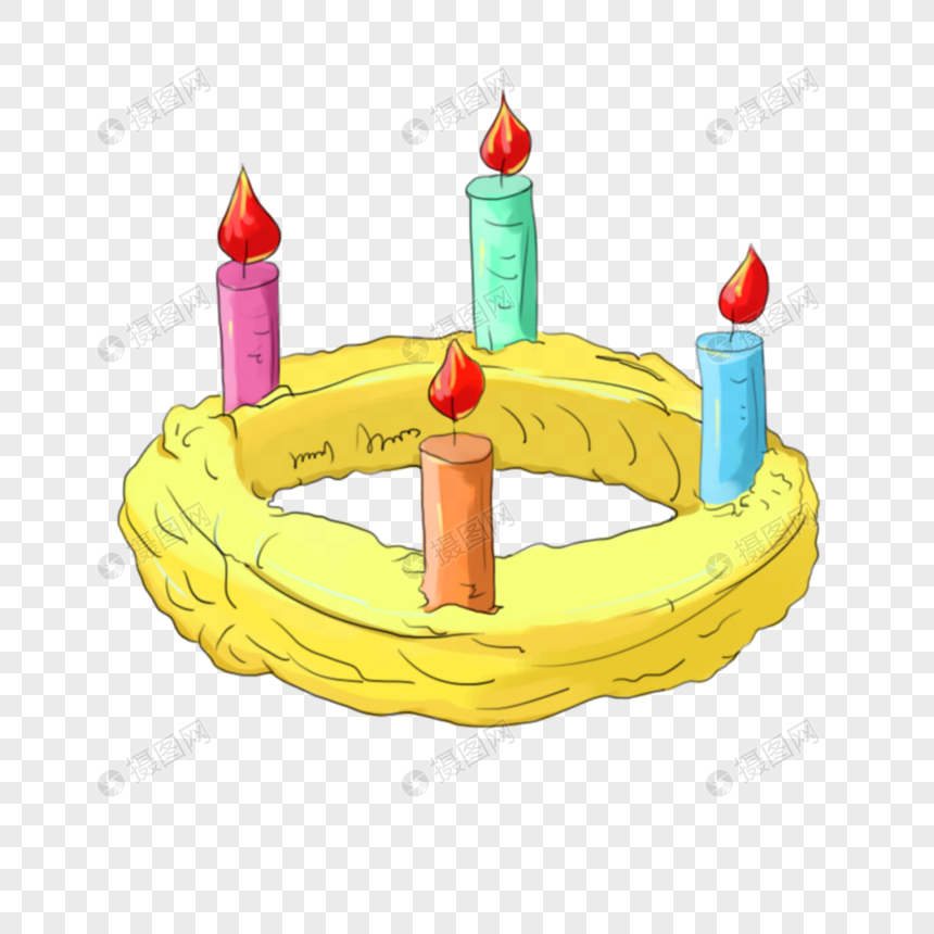 创意手绘生日蛋糕图片