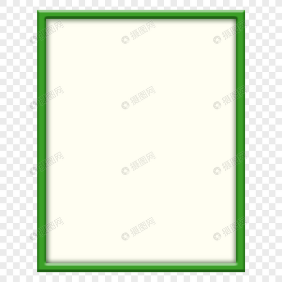 相框立体小清新绿色矩形边框图片