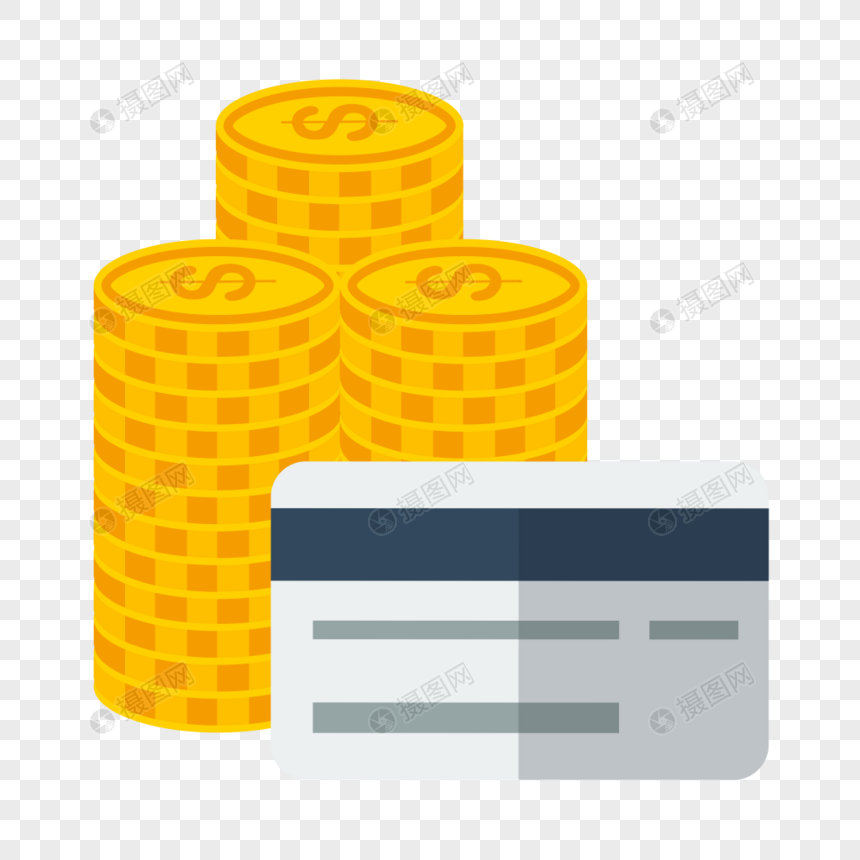 金钱银行卡图标免抠矢量插画素材图片