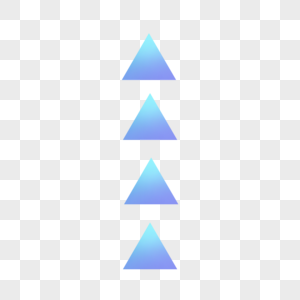 蓝色渐变色三角形箭头高清图片