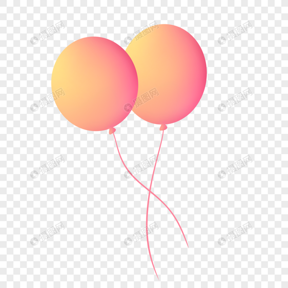 渐变色气球图片