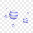 蓝色条纹几何球体图片