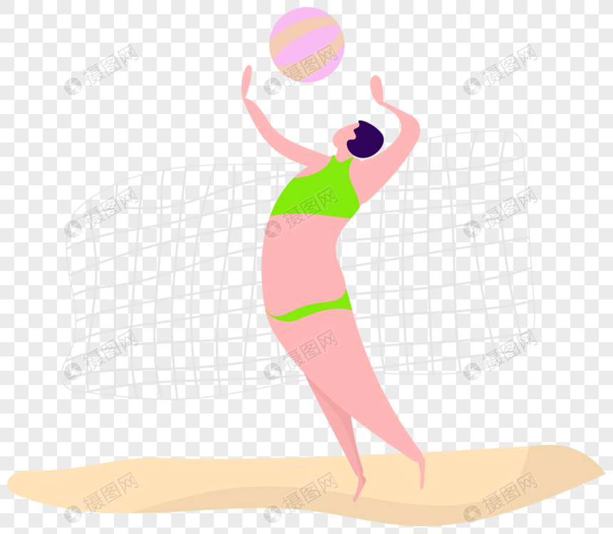 沙滩排球比赛图片