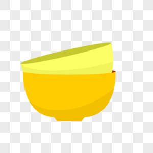 两个碗黄色的碗高清图片