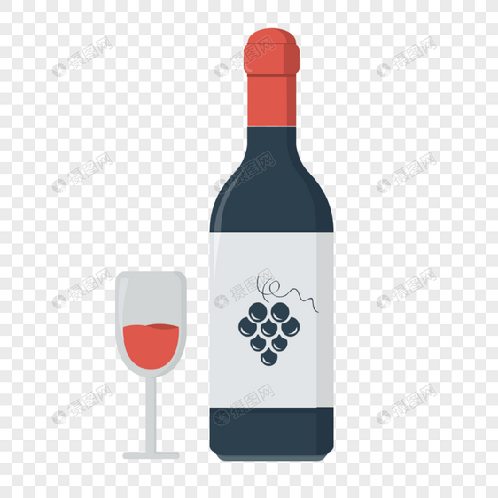葡萄酒酒杯图标免抠矢量插画素材图片