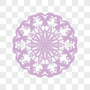 紫色花球装饰花纹图片