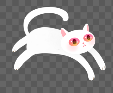 跳跃的白猫眼中有星辰大海图片