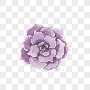 紫色花朵植物图标免抠矢量插画素材图片