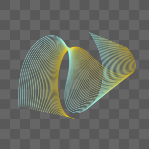黄色几何曲线图片