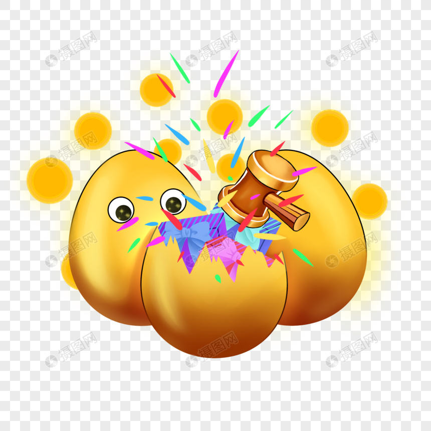 卡通砸金蛋