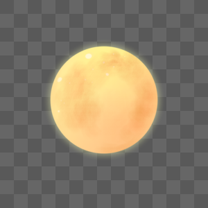 黄色圆形月亮图片